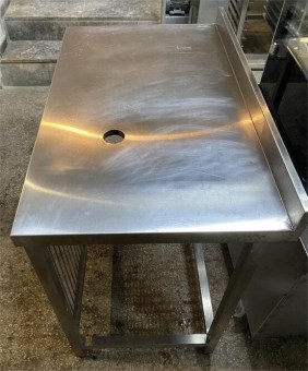 Τραπέζι Εργασίας Inox 100x60x87Cm 2 Ανοιγόμενες Πόρτες Μεταχειρισμένο